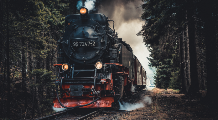 A steam train.