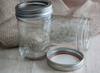 An empty mason jar.