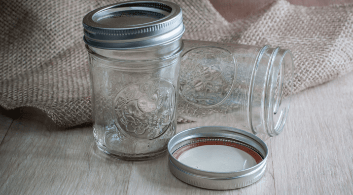 An empty mason jar.