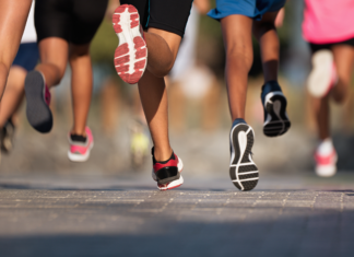 People running a turkey trot.