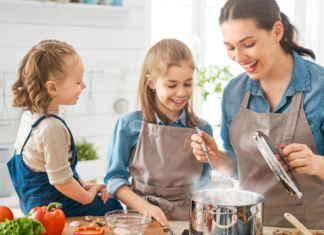 Kids in the kitchen.