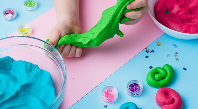 Creating a play-dough bar.