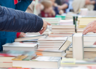 A library book sale.