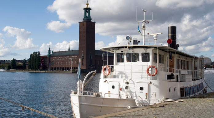 A local boat docked.
