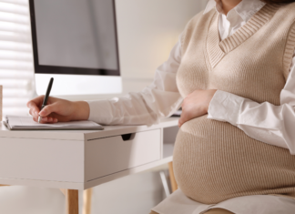 A pregnant working mom.