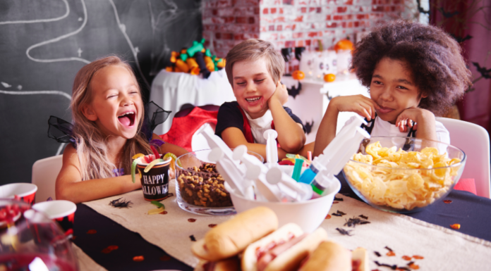 A Halloween kids' costume party.