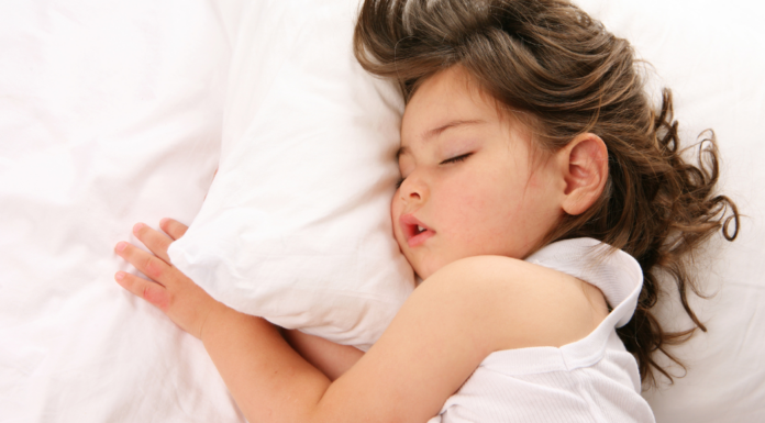 A girl sleeping.