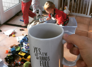 Never Say Never {one year later} A mug that says, Yes my hands are full.
