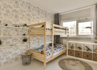 Sharing (a Bedroom) is Caring Bunk beds in a shared bedroom.