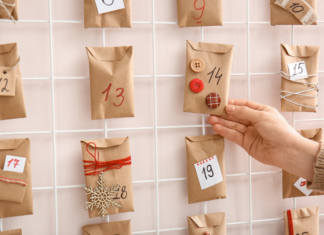 A homemade advent calendar.