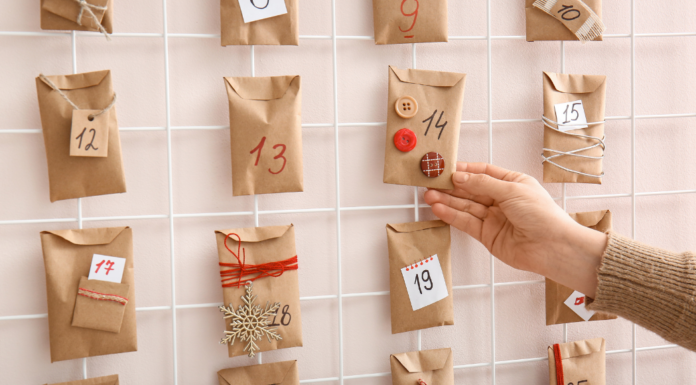 A homemade advent calendar.
