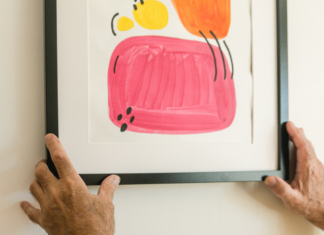 Hanging your kids' artwork.