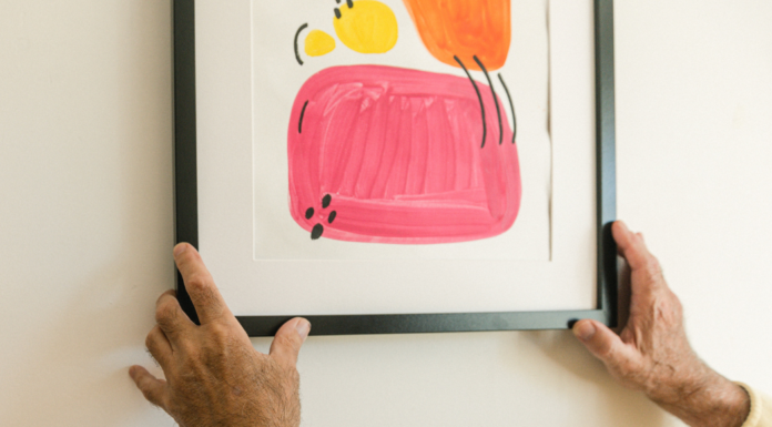 Hanging your kids' artwork.