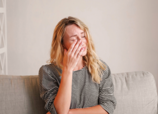 No Regrets A woman with no regrets crying.