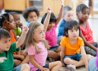 A group of preschool children.