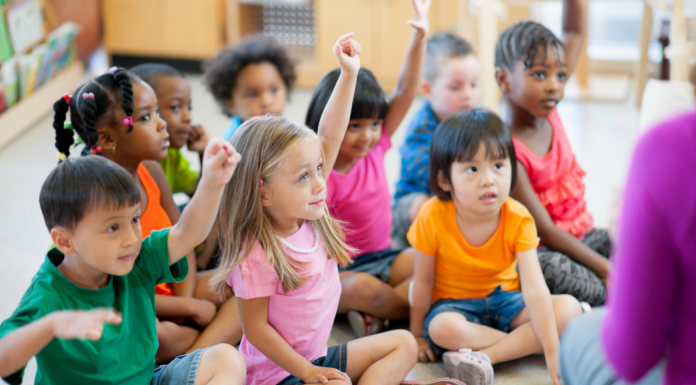 A group of preschool children.
