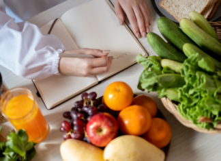 Recording a nutrition challenge.