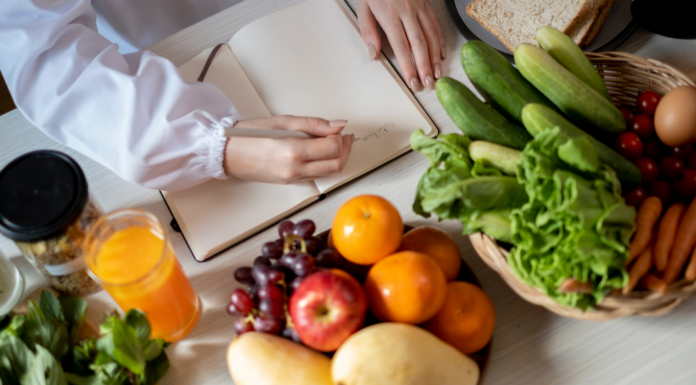 Recording a nutrition challenge.