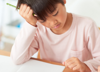 A boy with learning challenges.