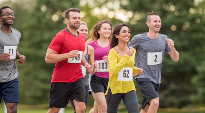 People running a 5K.