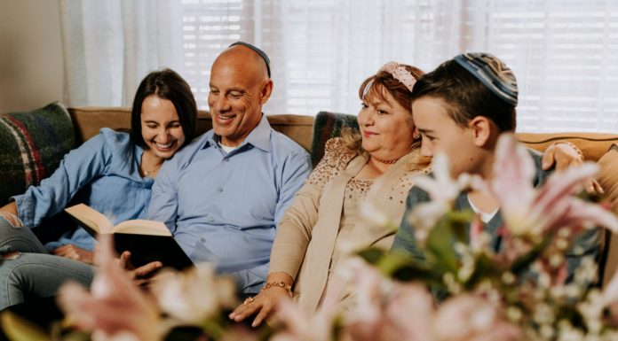 A family celebrating Passover.