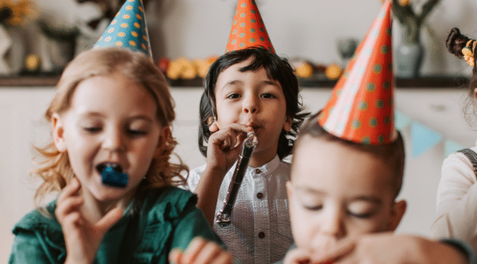 Kids at a birthday party.