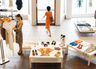 Women shopping in a boutique.