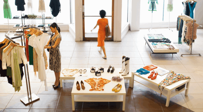 Women shopping in a boutique.