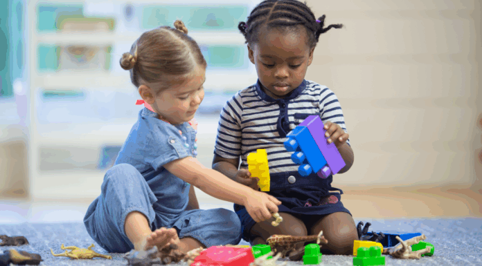 Two children playing.