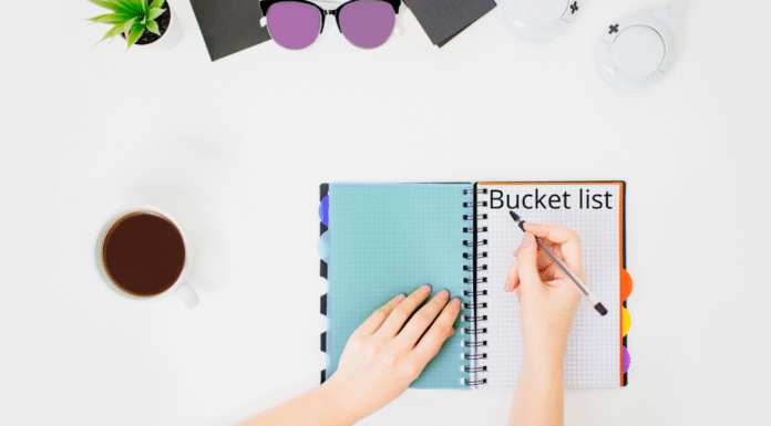 Making a bucket list.
