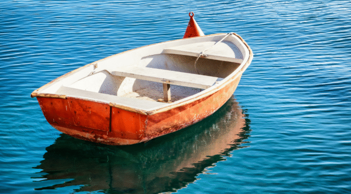 A boat in the water.