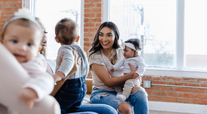 Moms in a play group.