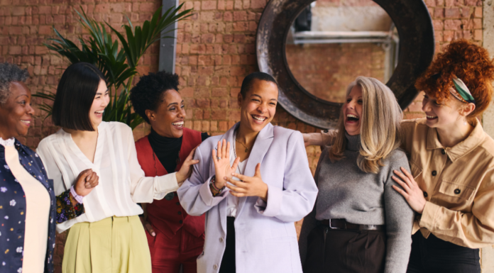 Women in a group.