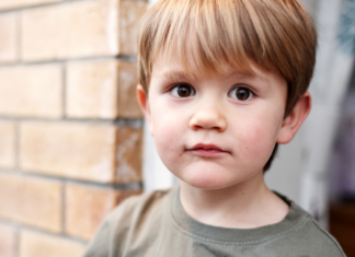 A three-year-old boy.