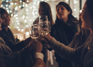 The Evolution of the Ladies’ Night Women drinking at a ladies' night out.