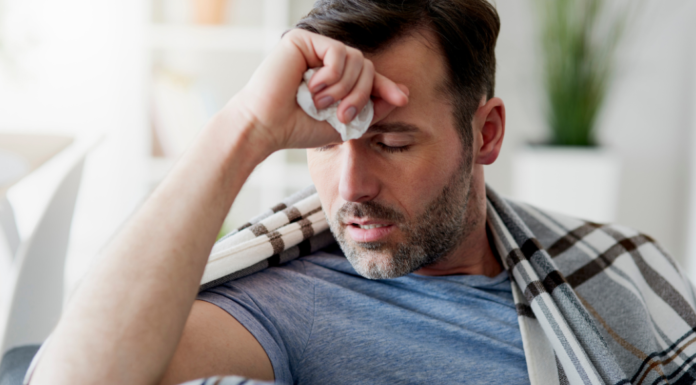 A man with the flu.