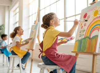 Enrichment Ideas That Won’t Break the Bank Kids in an art class.