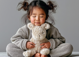 A Thank You Letter to our Children’s Lovies A girl holding her stuffed animal.