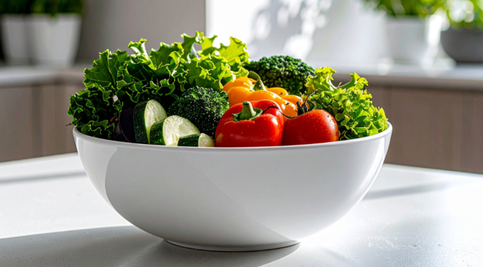 Organic vegetables in a bowl.