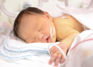A baby in the NICU