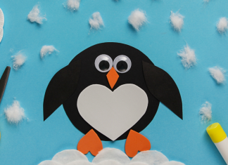 winter-themed crafts and books
