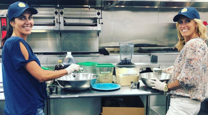 Organic Krush women cooking in a kitchen.