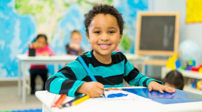 A kindergarten boy.