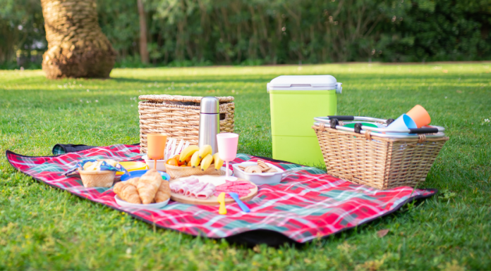 A picnic set up.