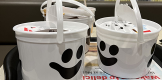The nostalgia of a McDonald's Happy Meal in a Halloween bucket.