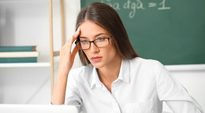 A stressed teacher.