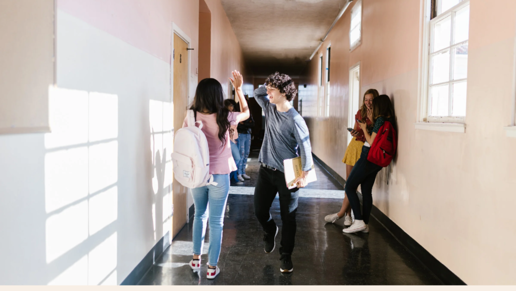 Middle or High School Hallway School hallway