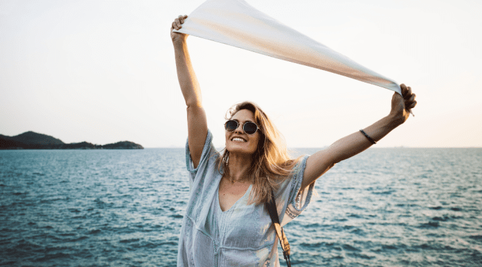 A woman who feels free.