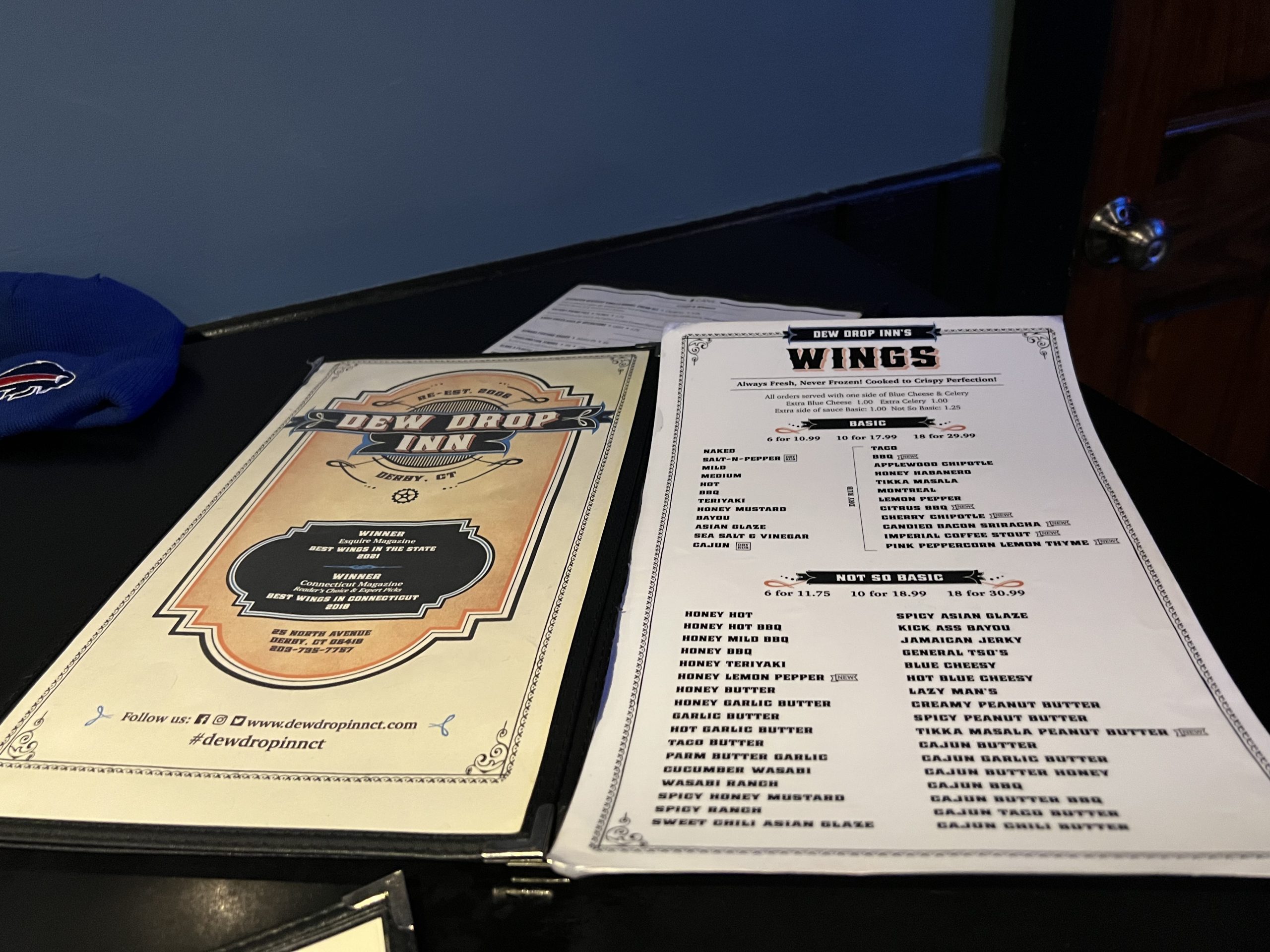 Dew Drop Inn Menu