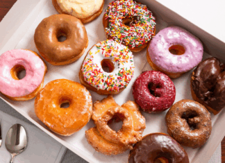 Fairfield County Donut Shops Donuts in a box.